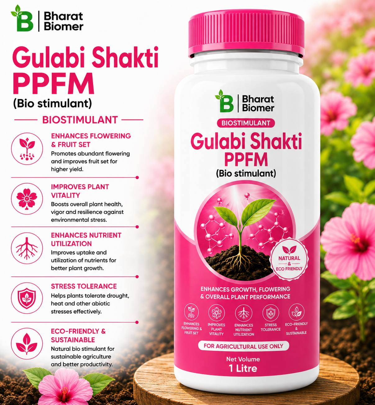 Gulabi Shakti — PPFM Liquid Biofertilizer